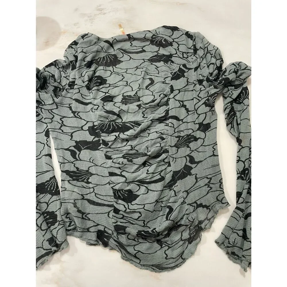 Free People Through the Meadow Ruched Mesh Top